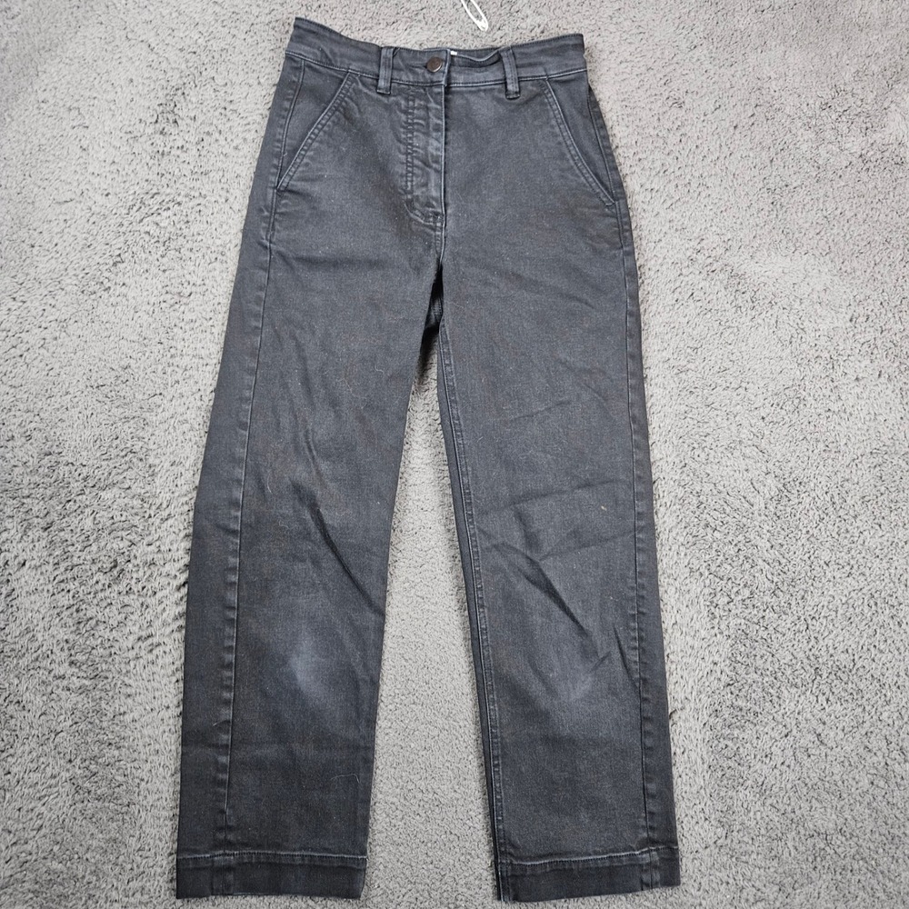 Everlane Crop Chore Pant Straight Leg Women's Size 00 Gray‎ Casual Trousers
